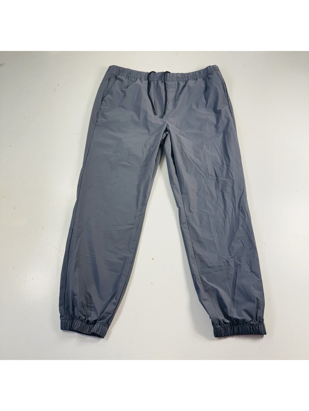 Banana Republic Joggers Tech Pants Gray Drawstring Elastic Waist Mens Size Large